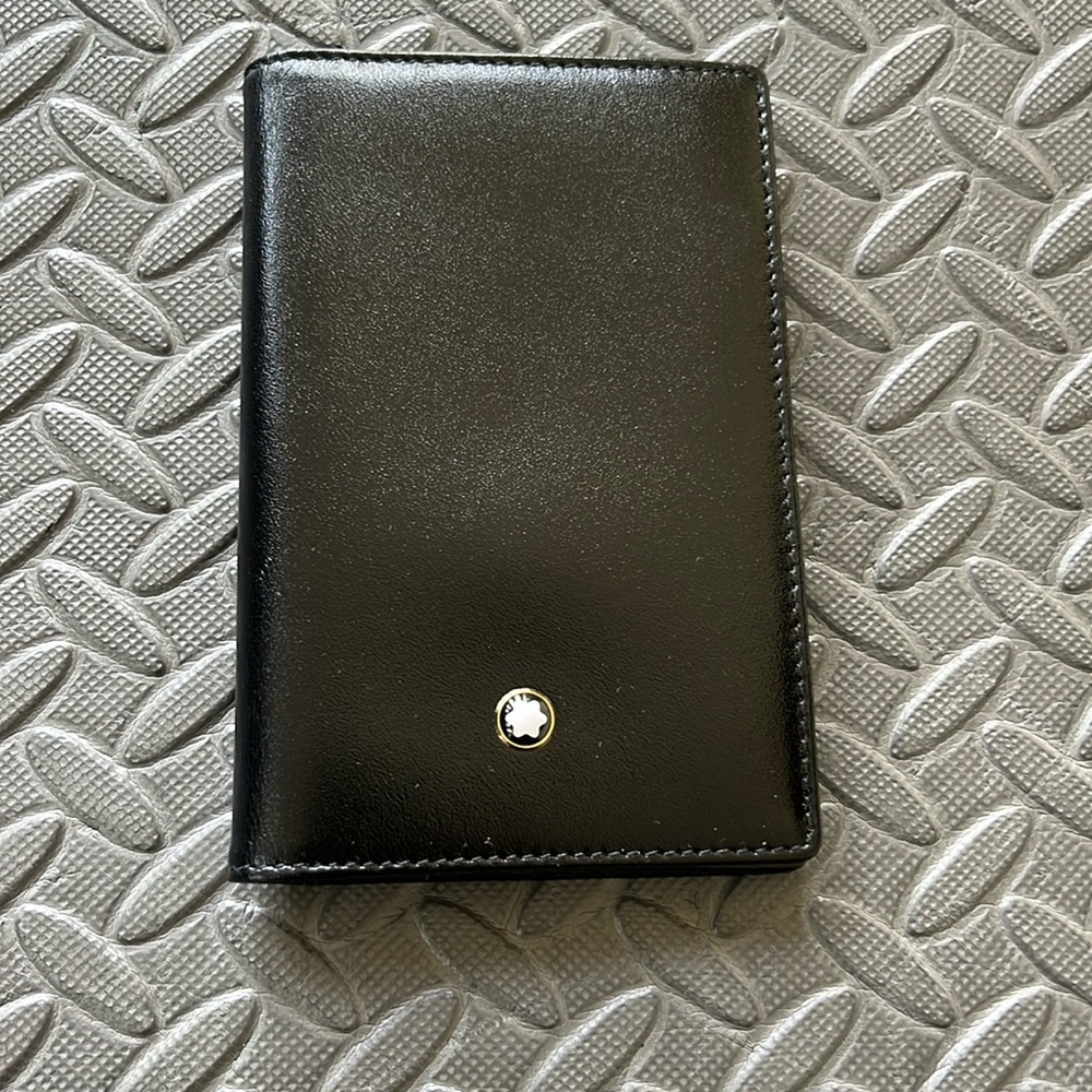 MONTBLANC Black Leather Business Card Holder